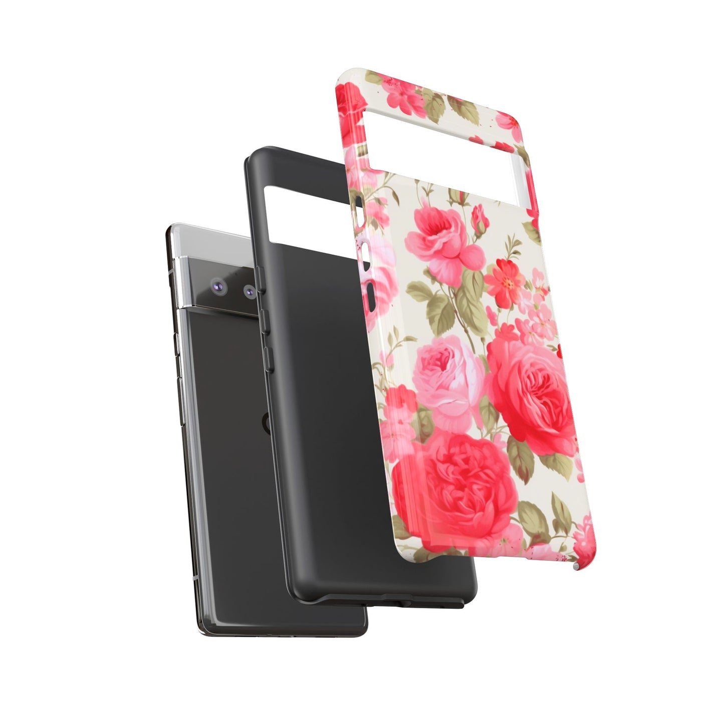 Floral Phone Case - Tough Cases with Elegant Rose Design