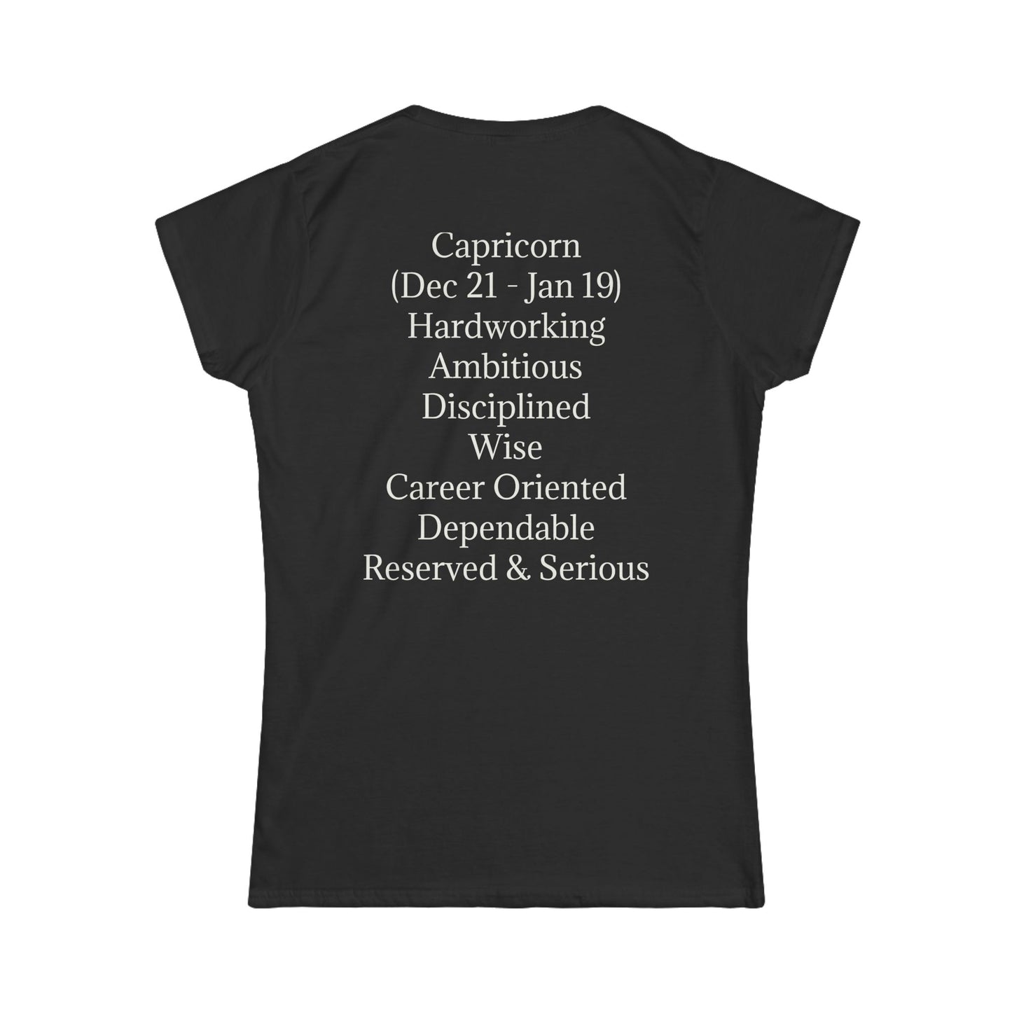 Capricorn Women's Softstyle Tee - Zodiac Astrology Design, Perfect Gift for Astrology Lovers