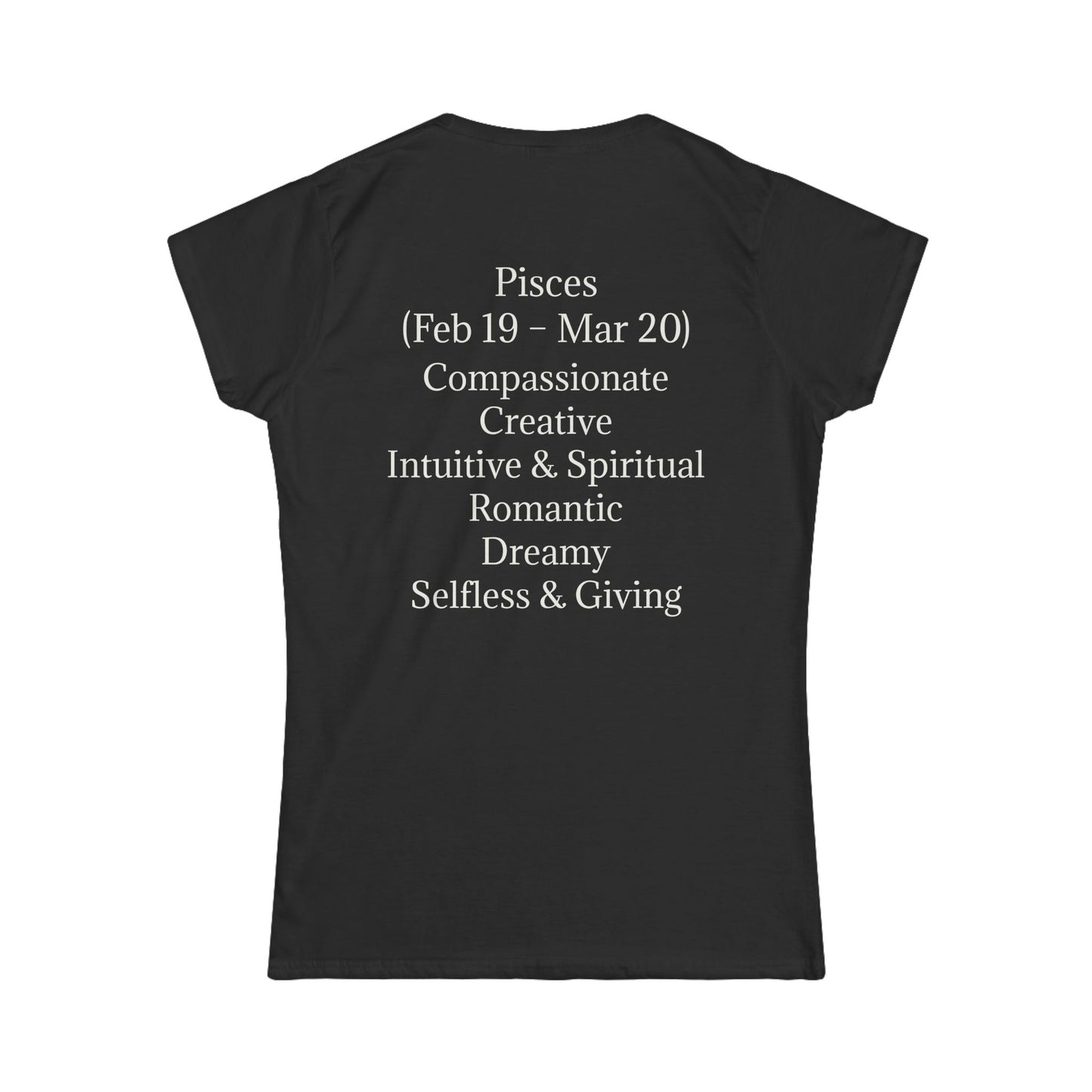 Pisces Zodiac Women's Softstyle Tee - Intuitive & Spiritual Design