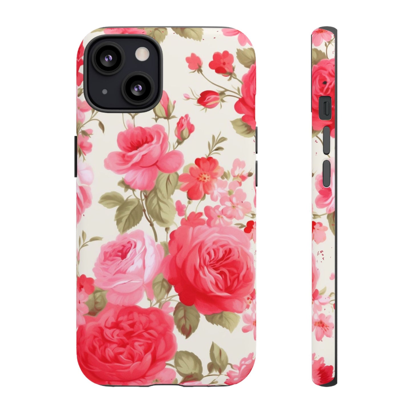 Floral Phone Case - Tough Cases with Elegant Rose Design