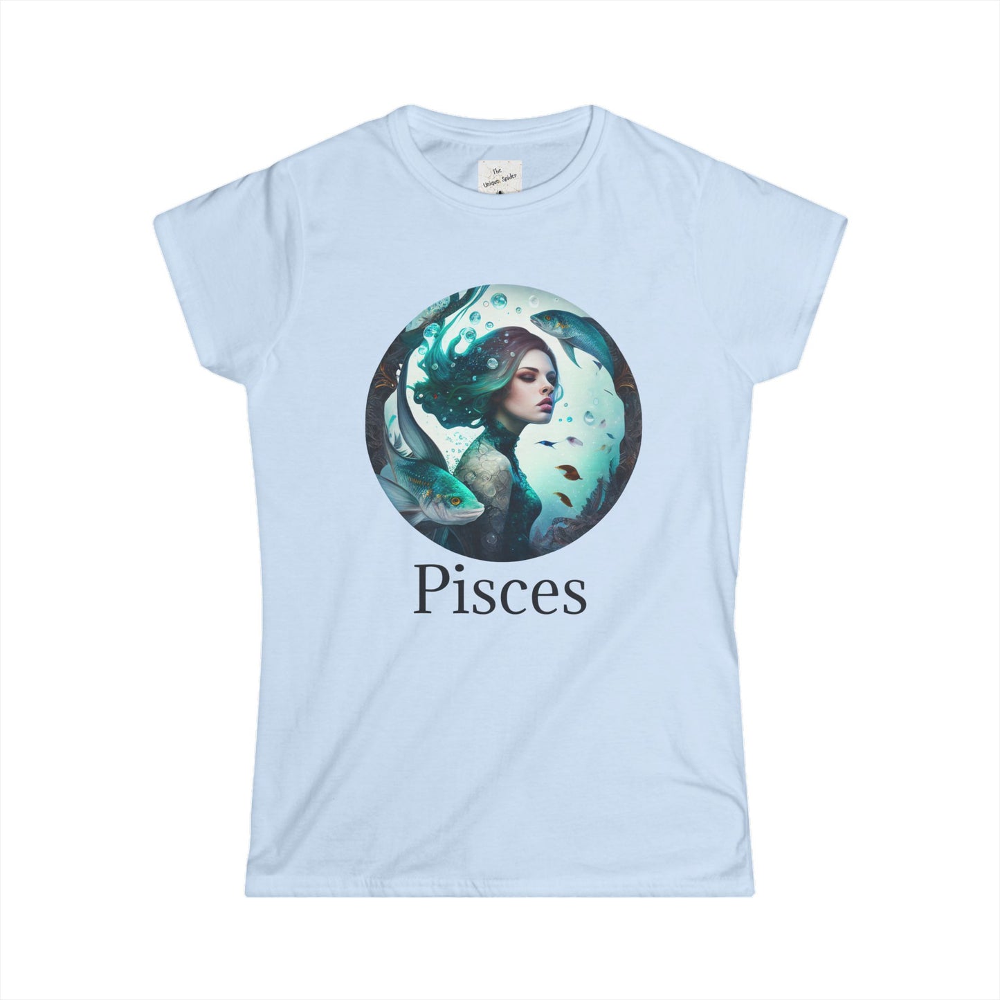 Pisces Zodiac Women's Softstyle Tee - Intuitive & Spiritual Design