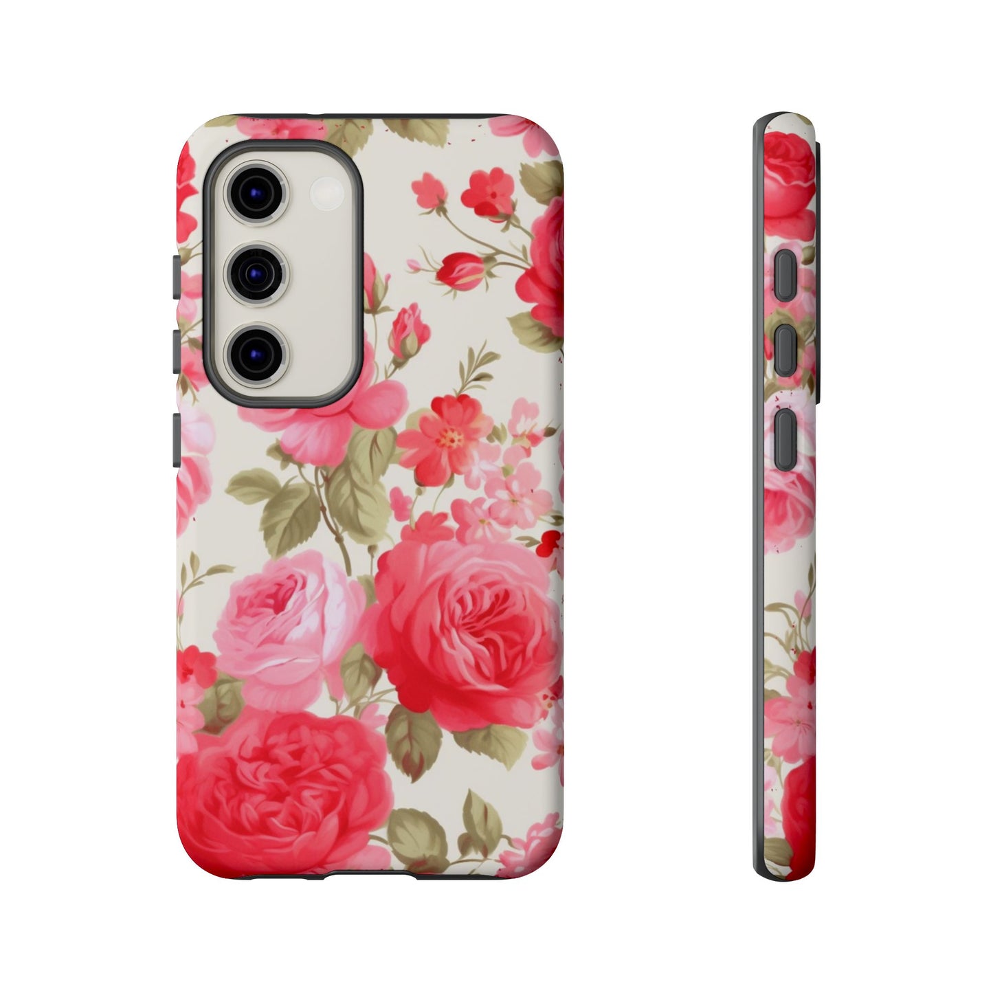 Floral Phone Case - Tough Cases with Elegant Rose Design