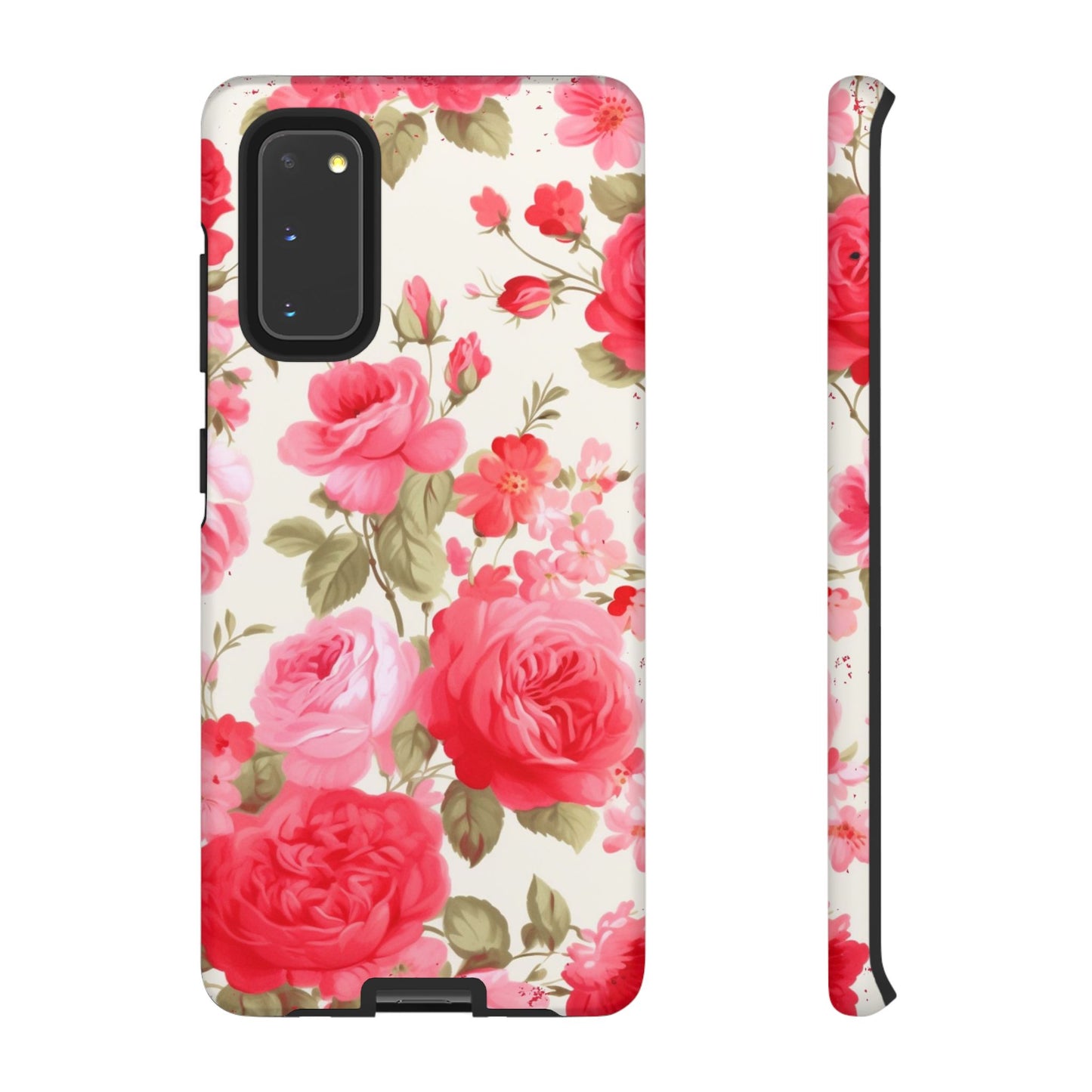 Floral Phone Case - Tough Cases with Elegant Rose Design