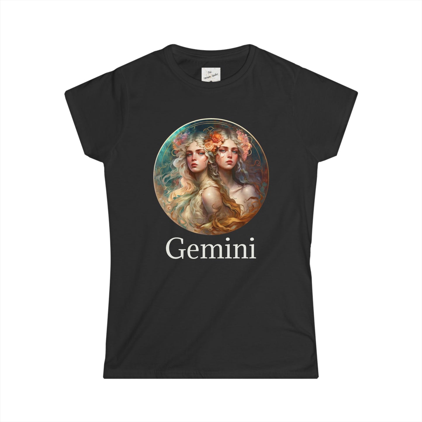 Gemini Zodiac Women's Softstyle Tee - Playful & Charismatic Astrology Shirt