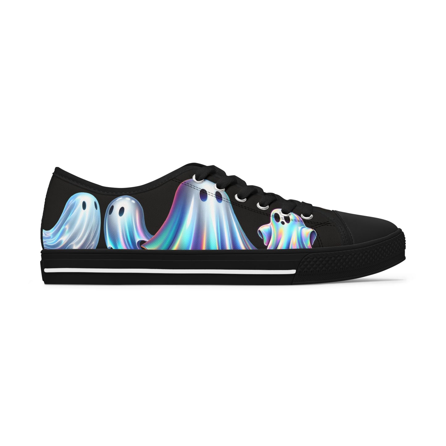 Spooky Ghost Women's Sneakers, Lightweight Ghost Print Sneakers, Halloween Style Shoes, Casual Walking Sneakers, Cute Everyday Shoes