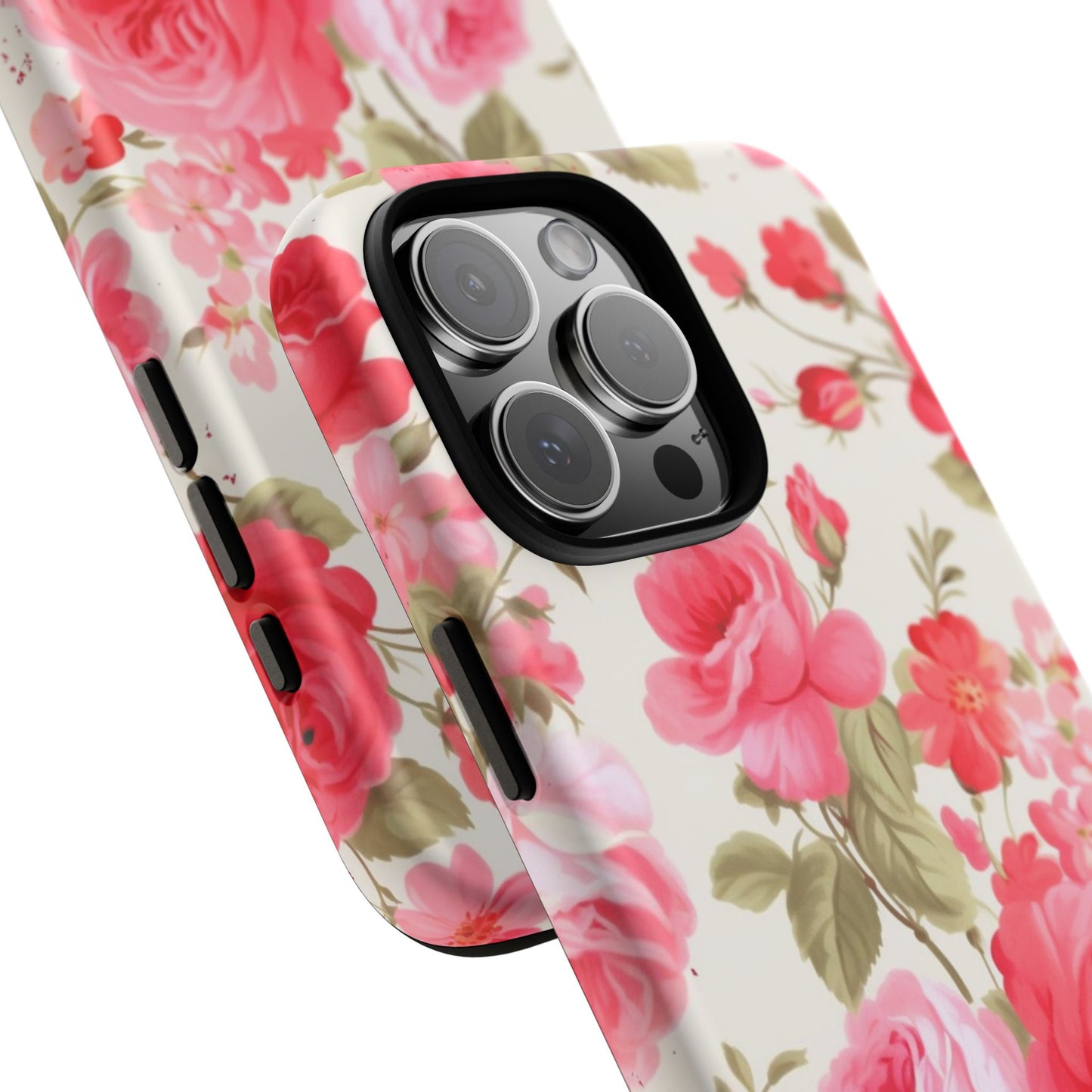 Floral Phone Case - Tough Cases with Elegant Rose Design