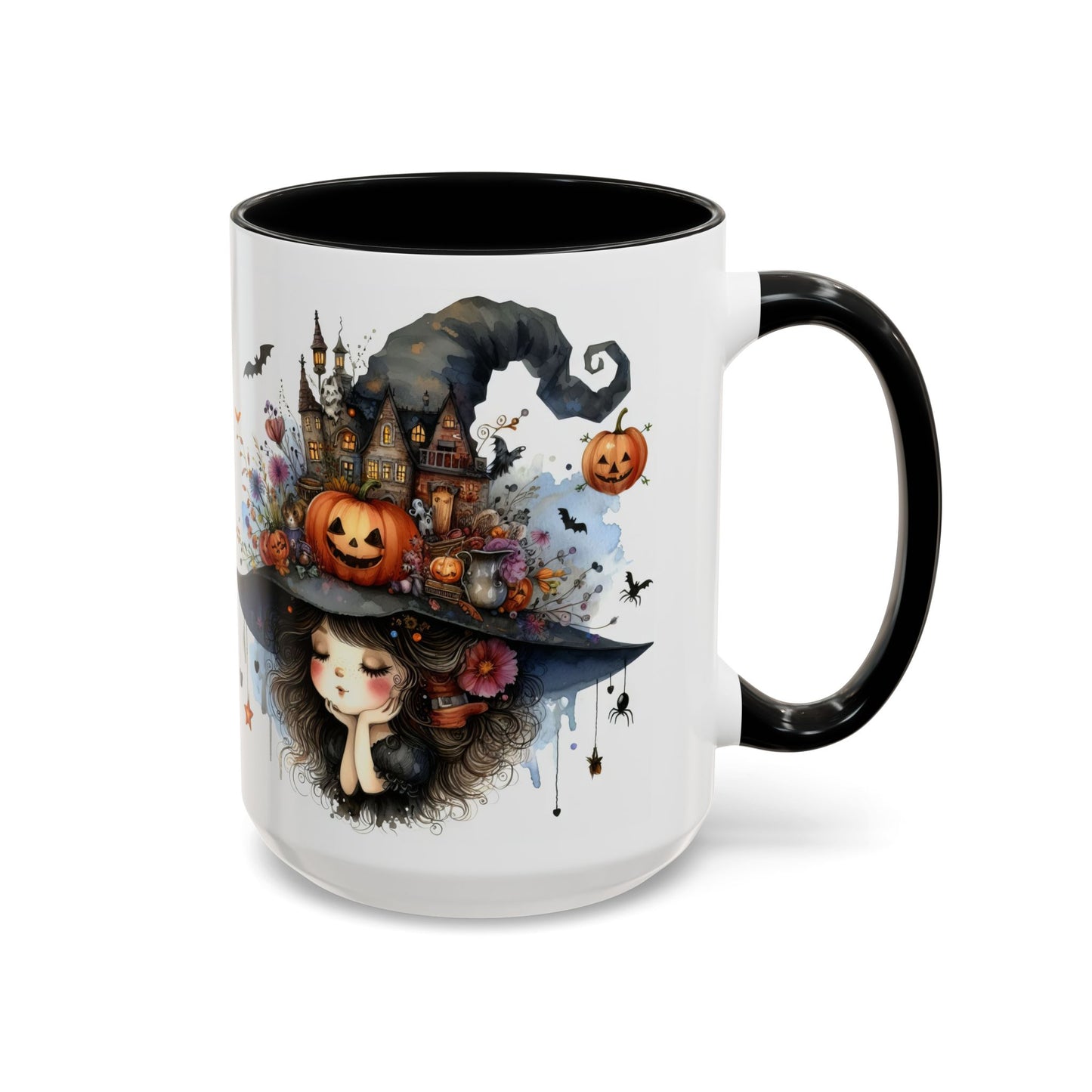 Halloween Witch Accent Coffee Mug - Pumpkin Decor, Spooky Gift, Fall Aesthetic, Cozy Home, Witchy Vibes, Ghoulish Tea Cup