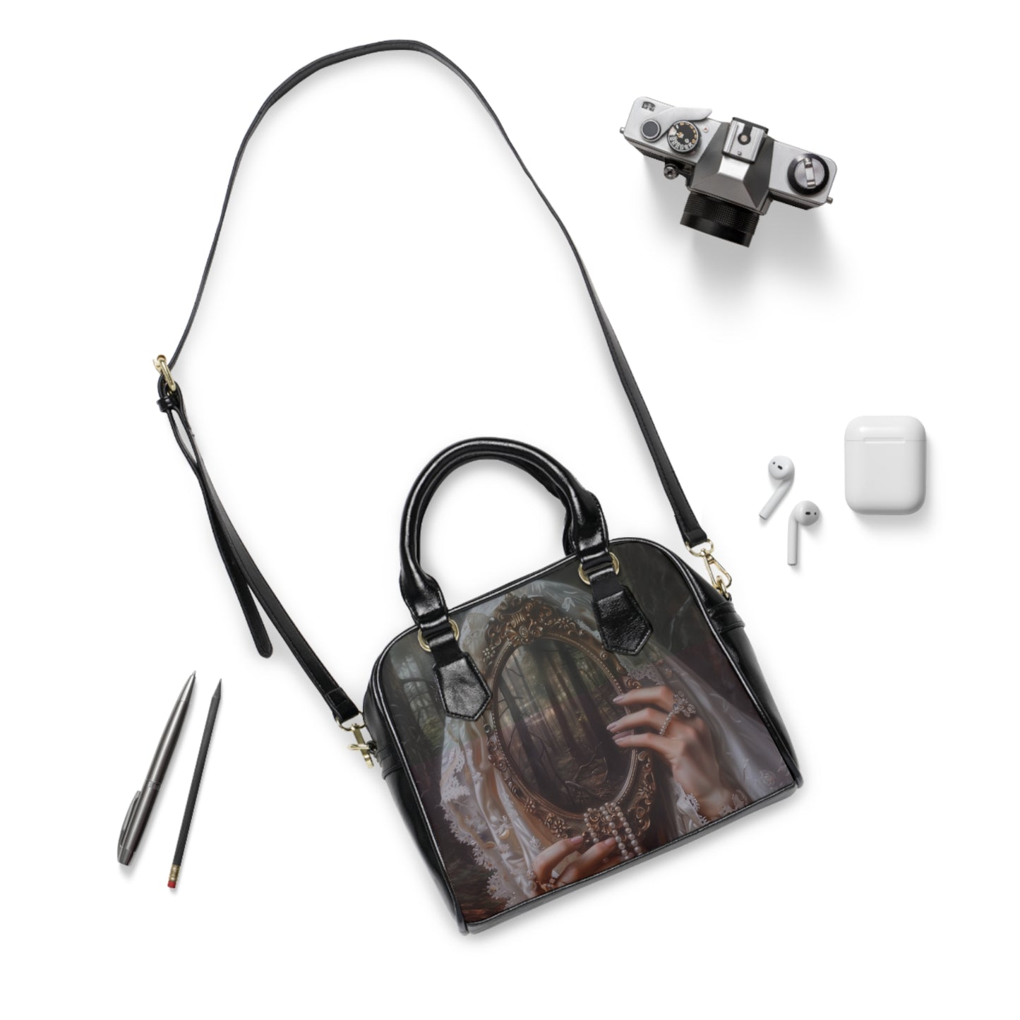 Ghost in the Mirror Shoulder Handbag