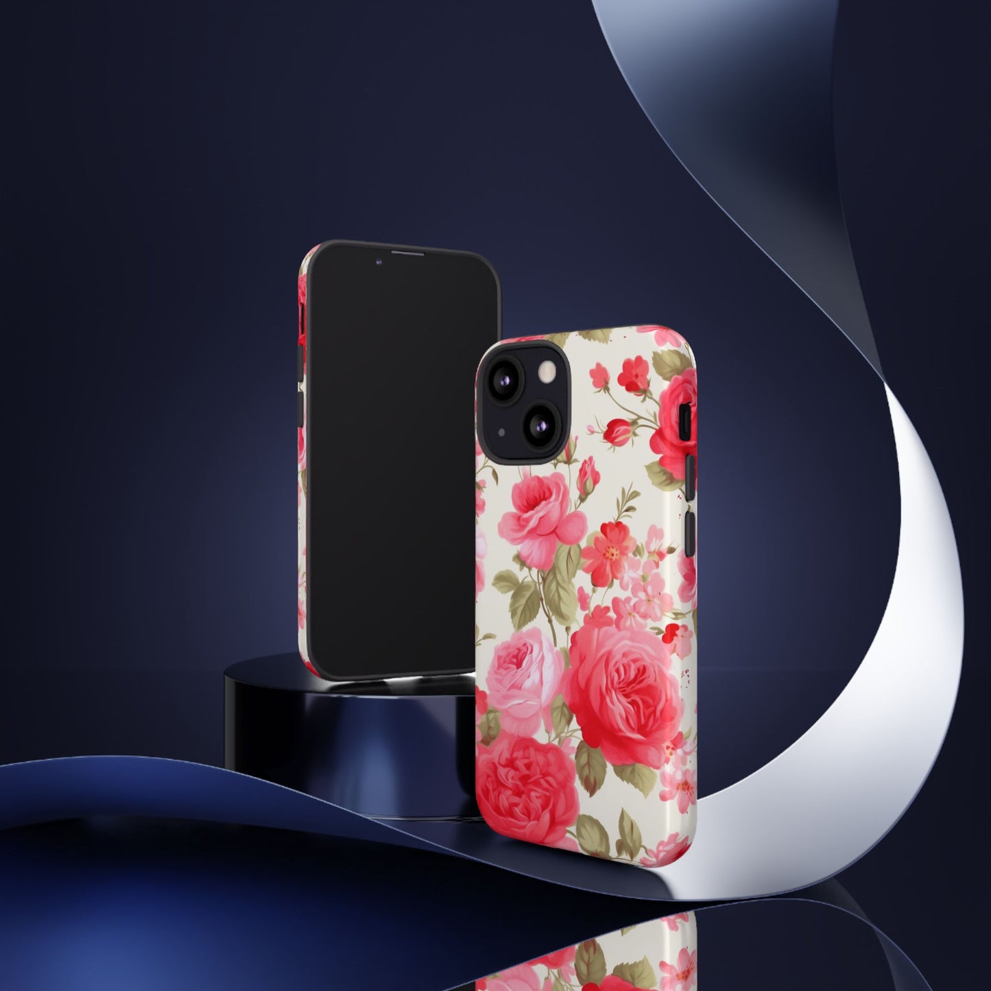 Floral Phone Case - Tough Cases with Elegant Rose Design