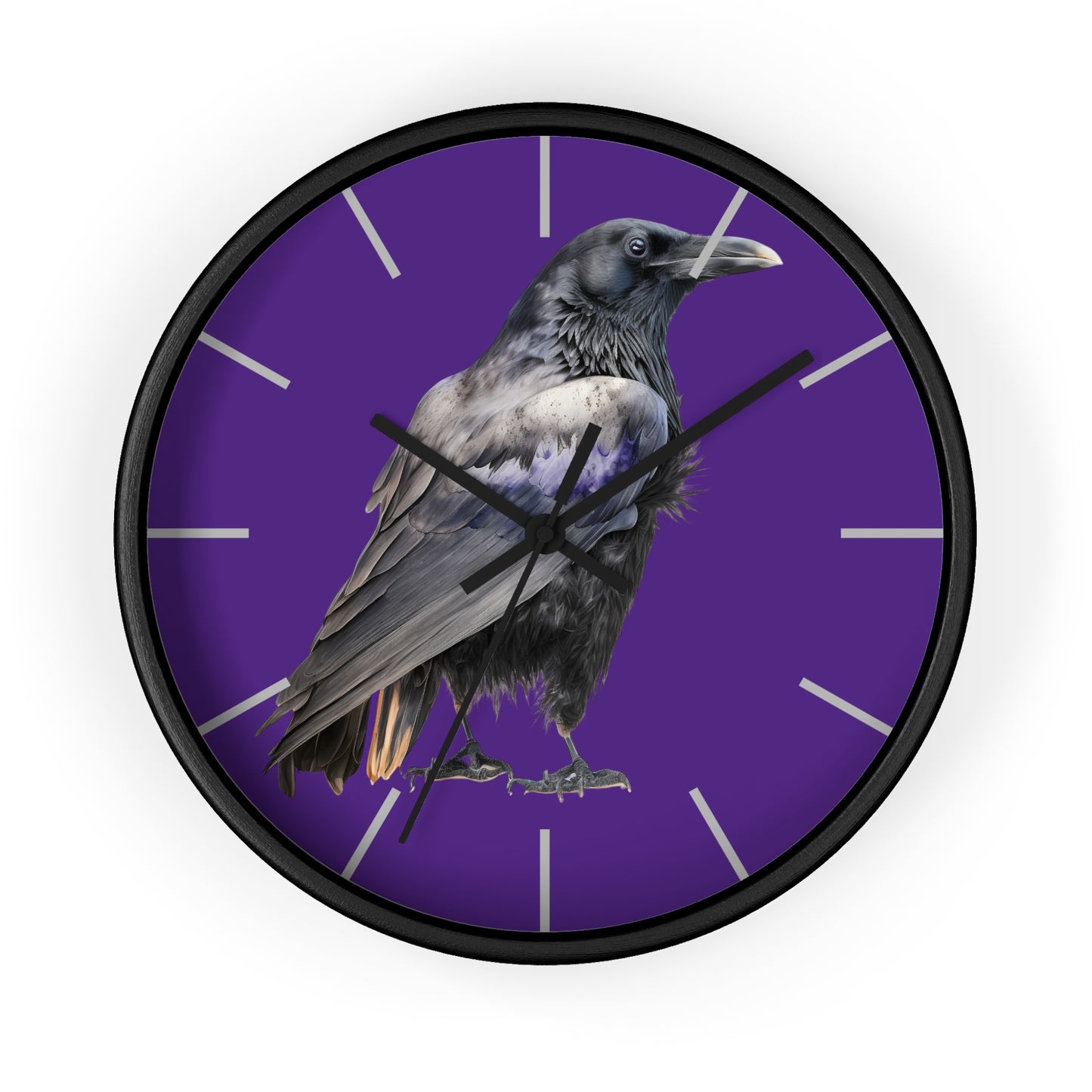 Elegant Raven Wall Clock - Stylish Home Decor for Nature Lovers