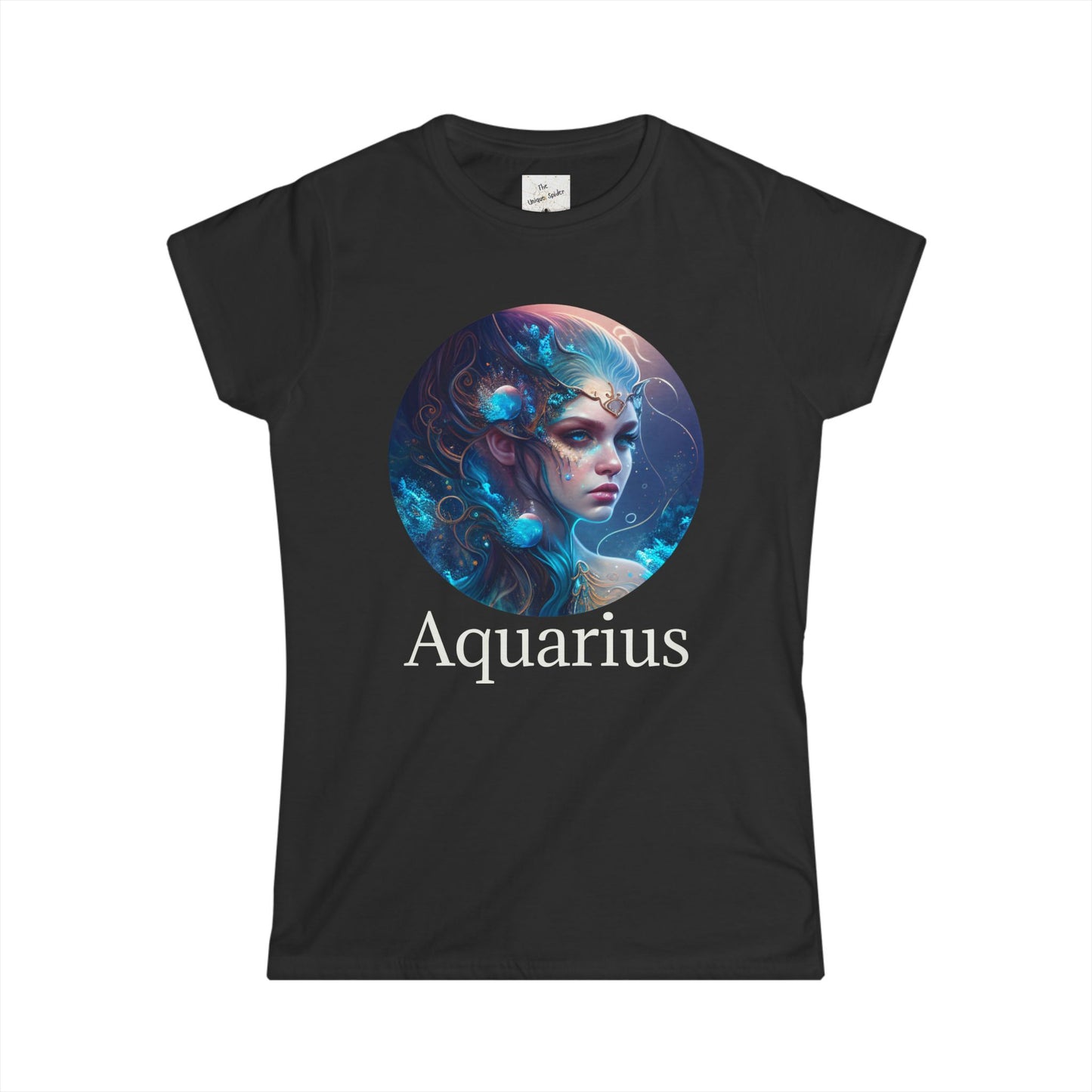 Aquarius Zodiac Women's Softstyle Tee - Visionary & Mysterious Astrology Shirt