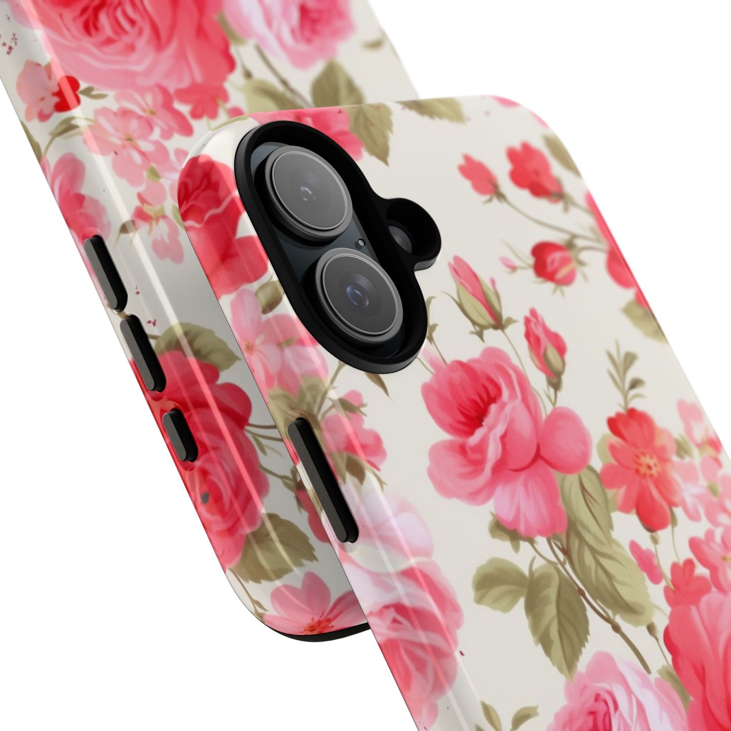 Floral Phone Case - Tough Cases with Elegant Rose Design