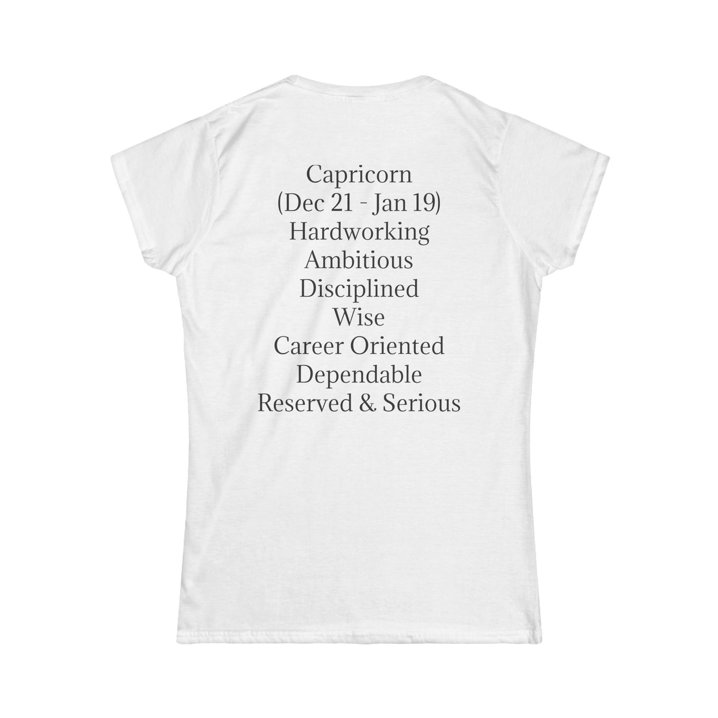 Capricorn Women's Softstyle Tee - Zodiac Astrology Design, Perfect Gift for Astrology Lovers