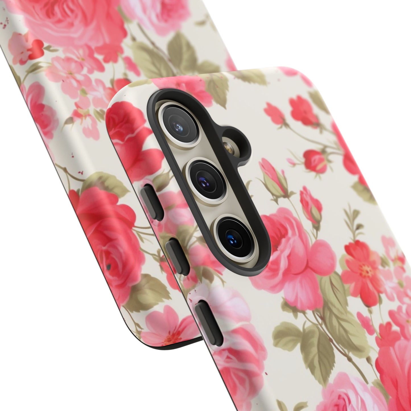 Floral Phone Case - Tough Cases with Elegant Rose Design