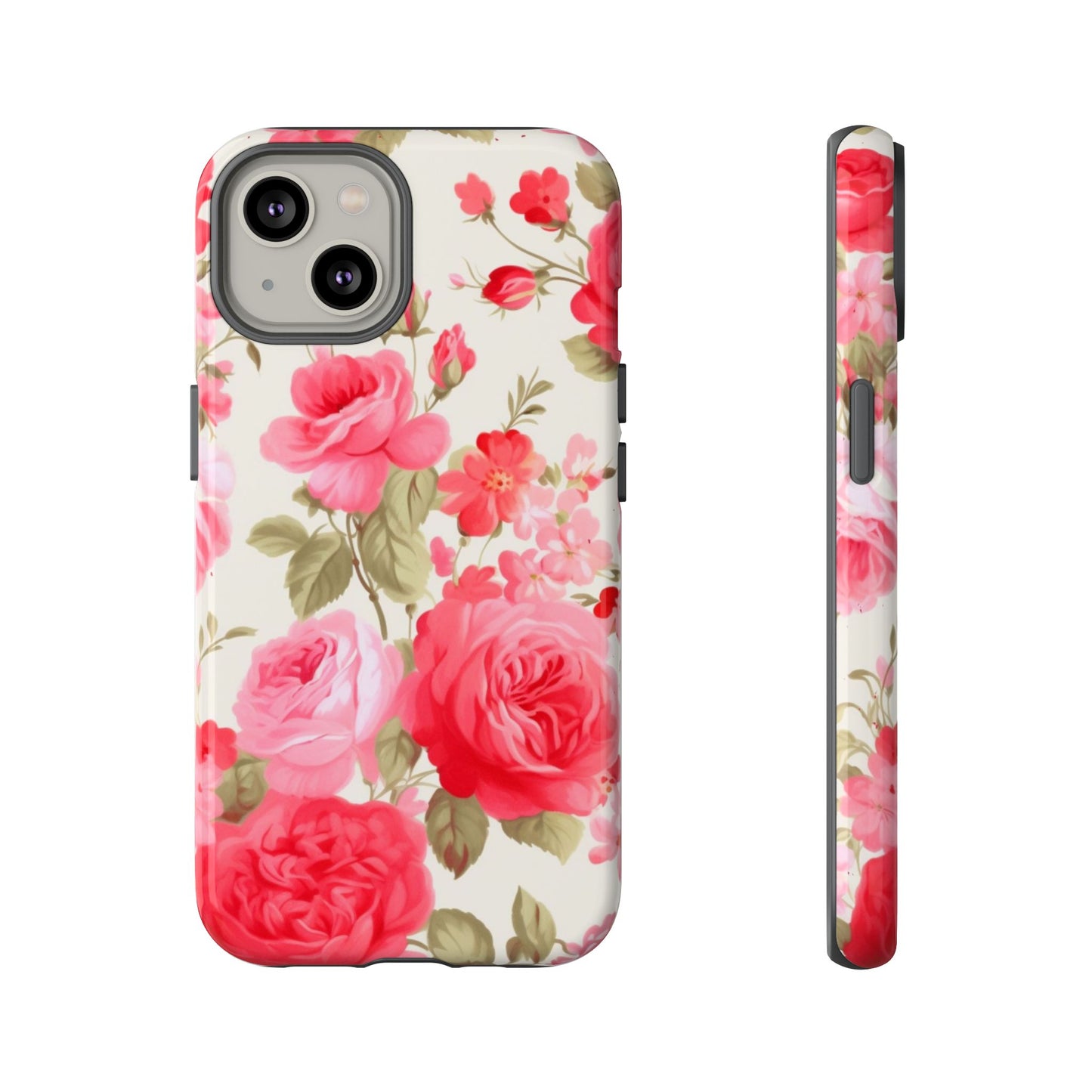 Floral Phone Case - Tough Cases with Elegant Rose Design