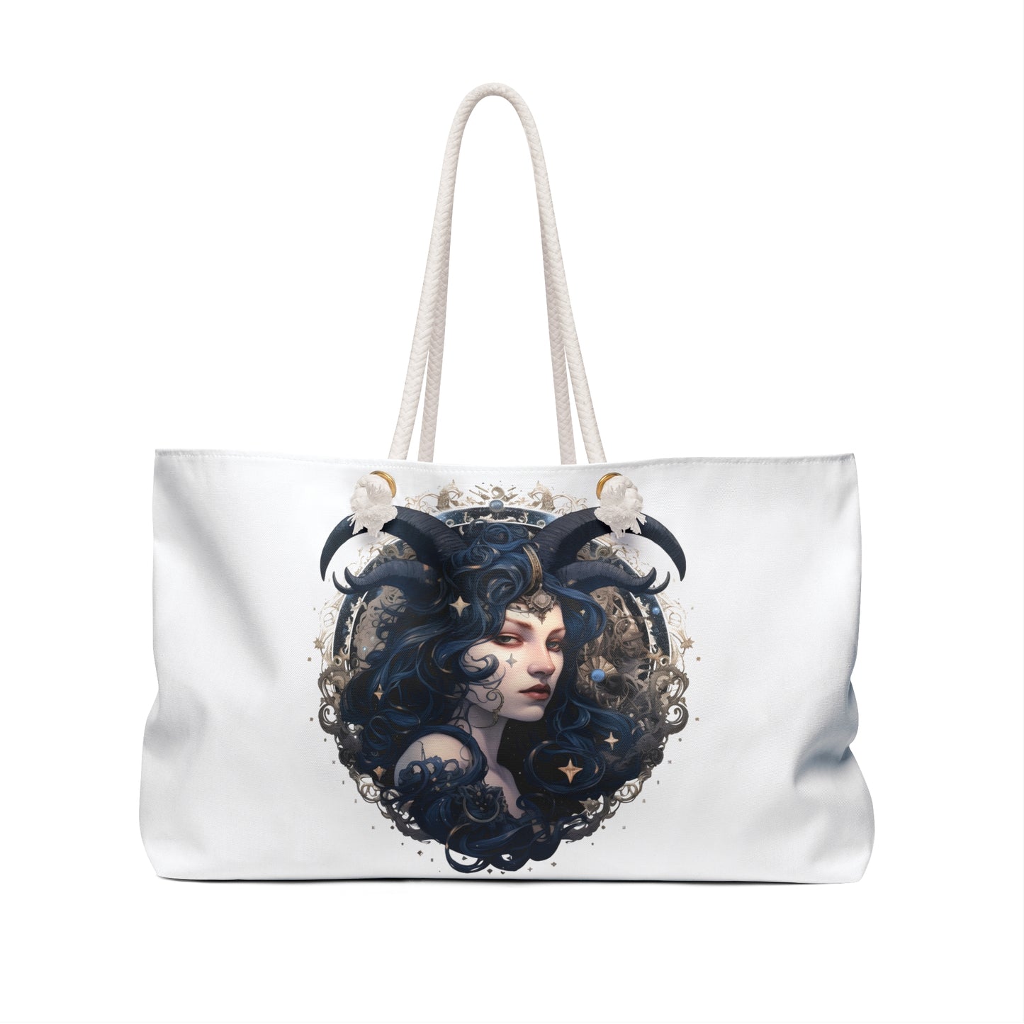 Mystical Capricorn Goddess Weekender Bag - Stylish Tote for Travel & Beach Adventures