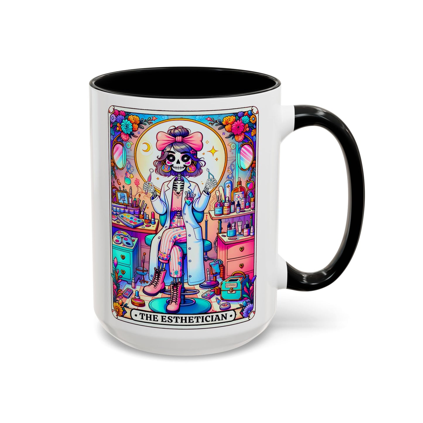 Whimsical Esthetician Coffee Mug | 15 oz | Cute Coffee Cup | Gift for Beauty Lovers