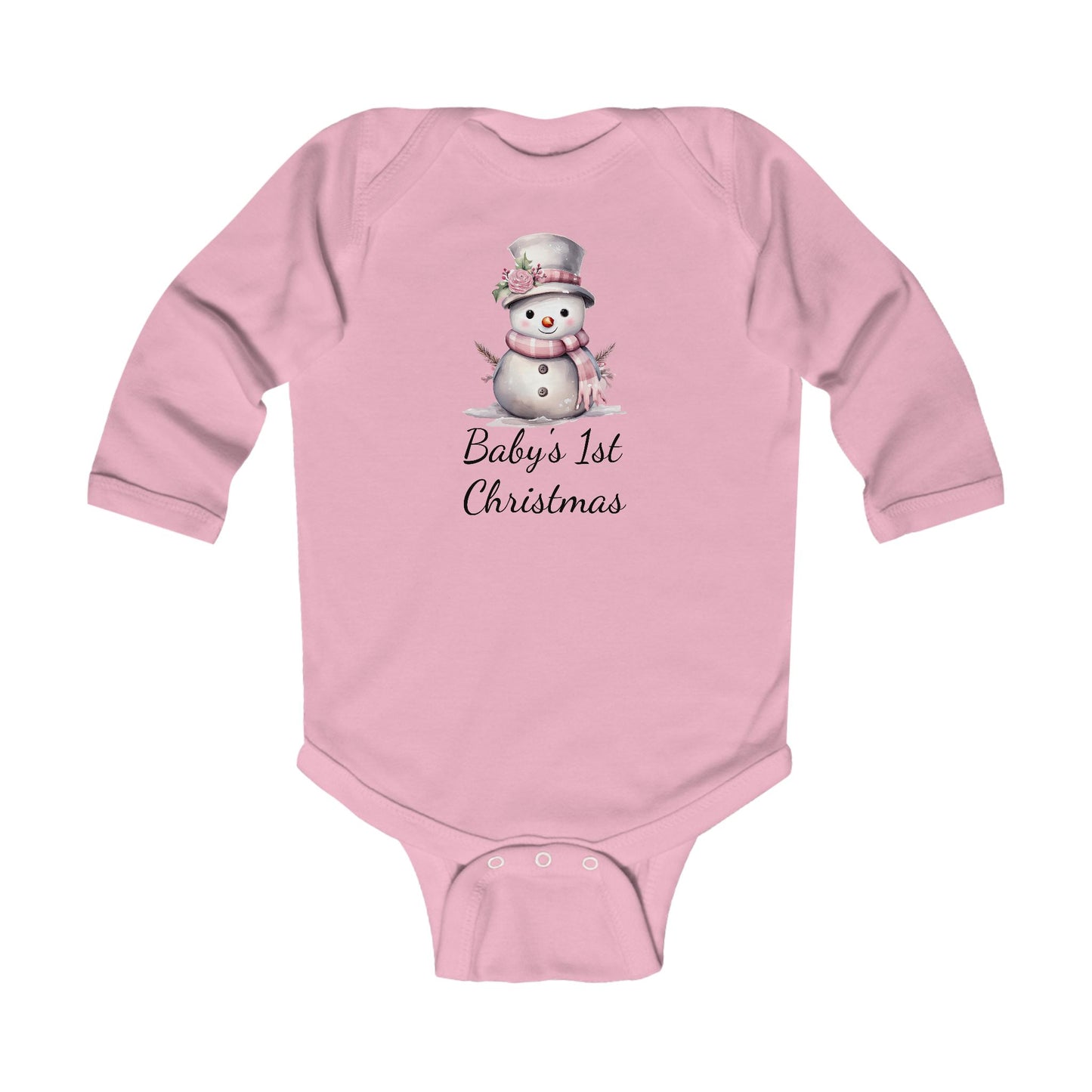 Baby's 1st Christmas Snowman Long Sleeve Bodysuit