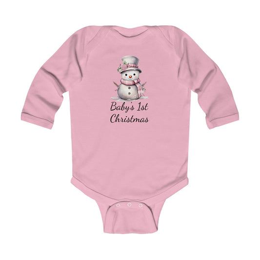 Baby's 1st Christmas Snowman Long Sleeve Bodysuit