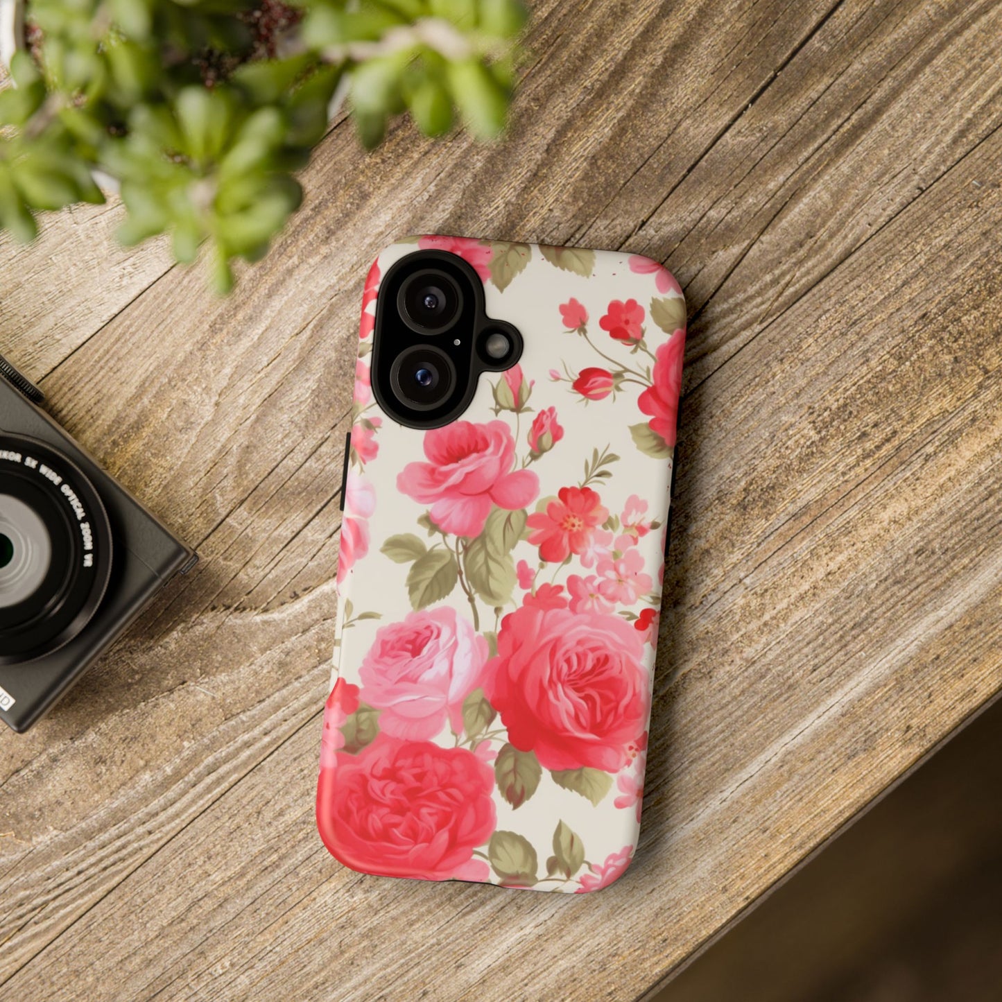 Floral Phone Case - Tough Cases with Elegant Rose Design