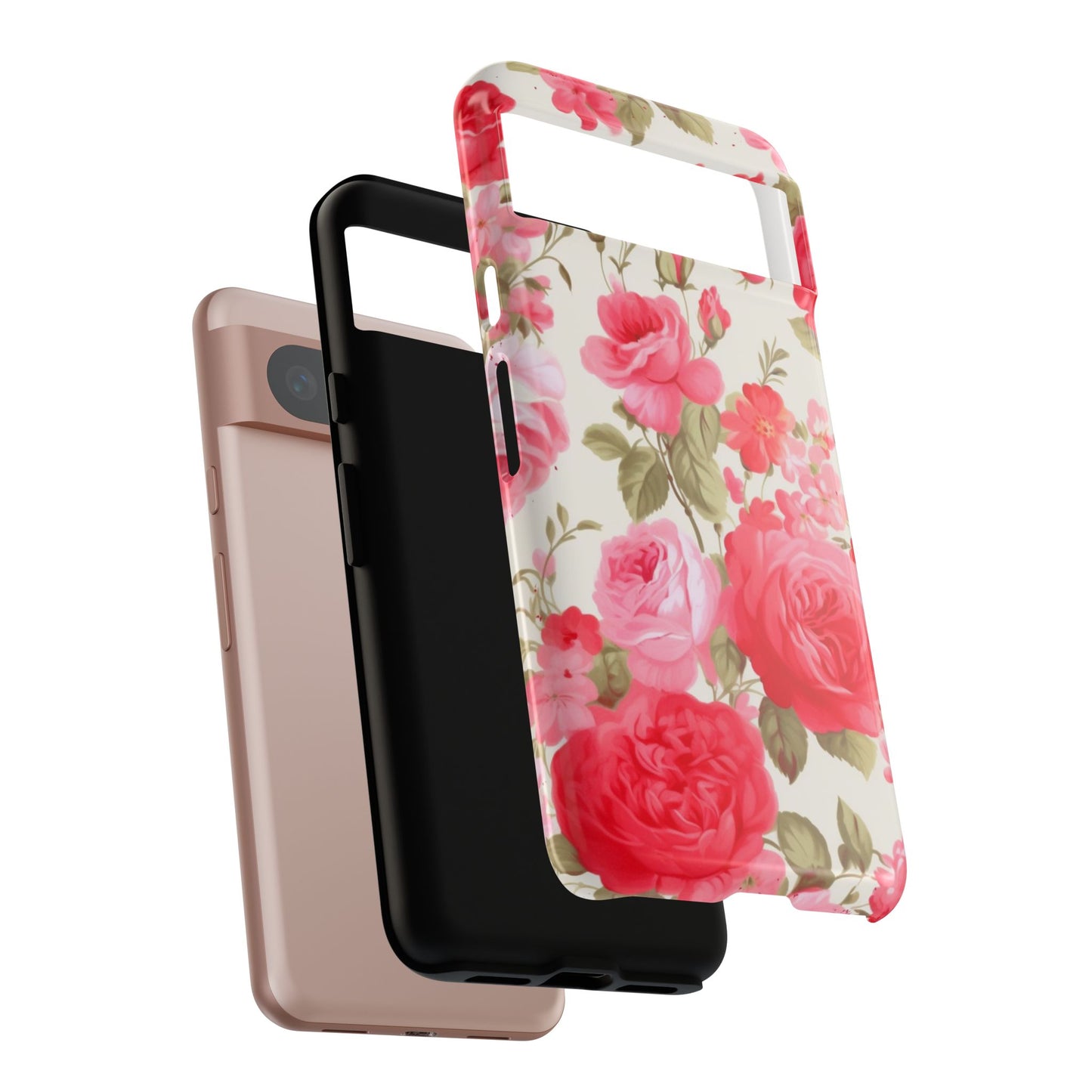 Floral Phone Case - Tough Cases with Elegant Rose Design