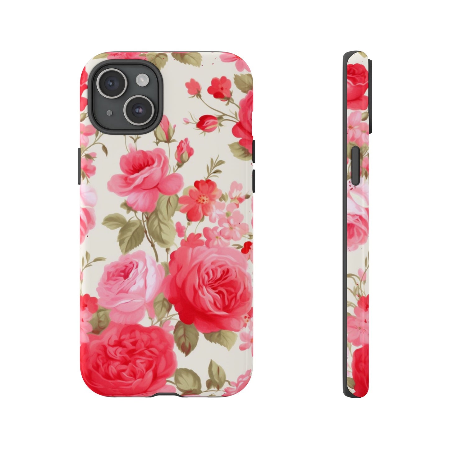 Floral Phone Case - Tough Cases with Elegant Rose Design