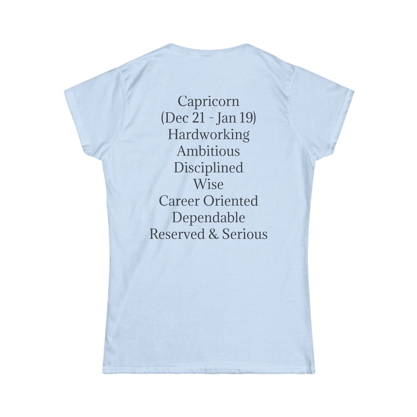 Capricorn Women's Softstyle Tee - Zodiac Astrology Design, Perfect Gift for Astrology Lovers