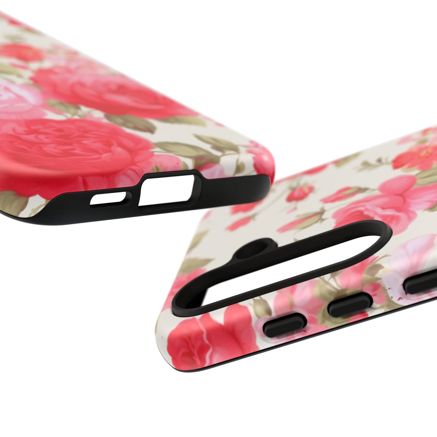 Floral Phone Case - Tough Cases with Elegant Rose Design