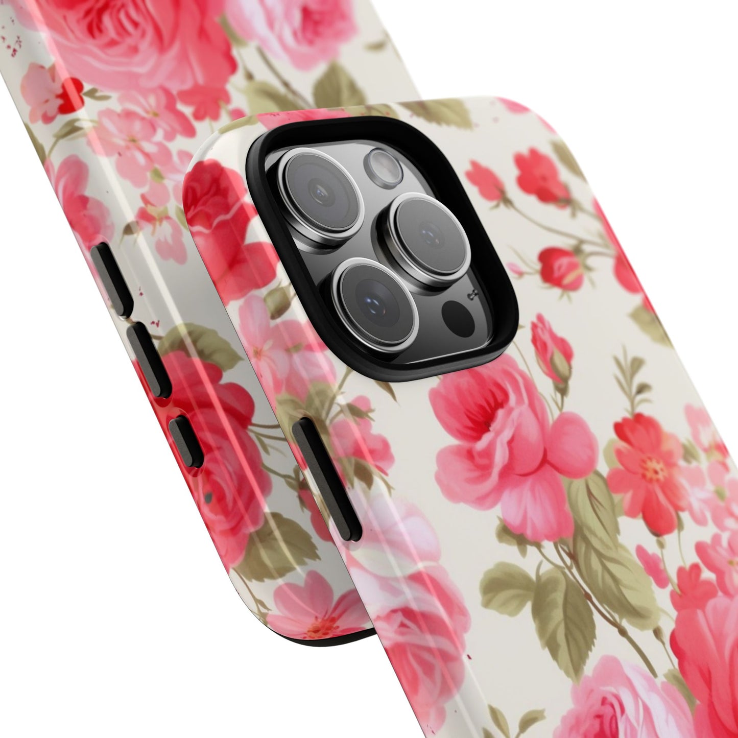 Floral Phone Case - Tough Cases with Elegant Rose Design