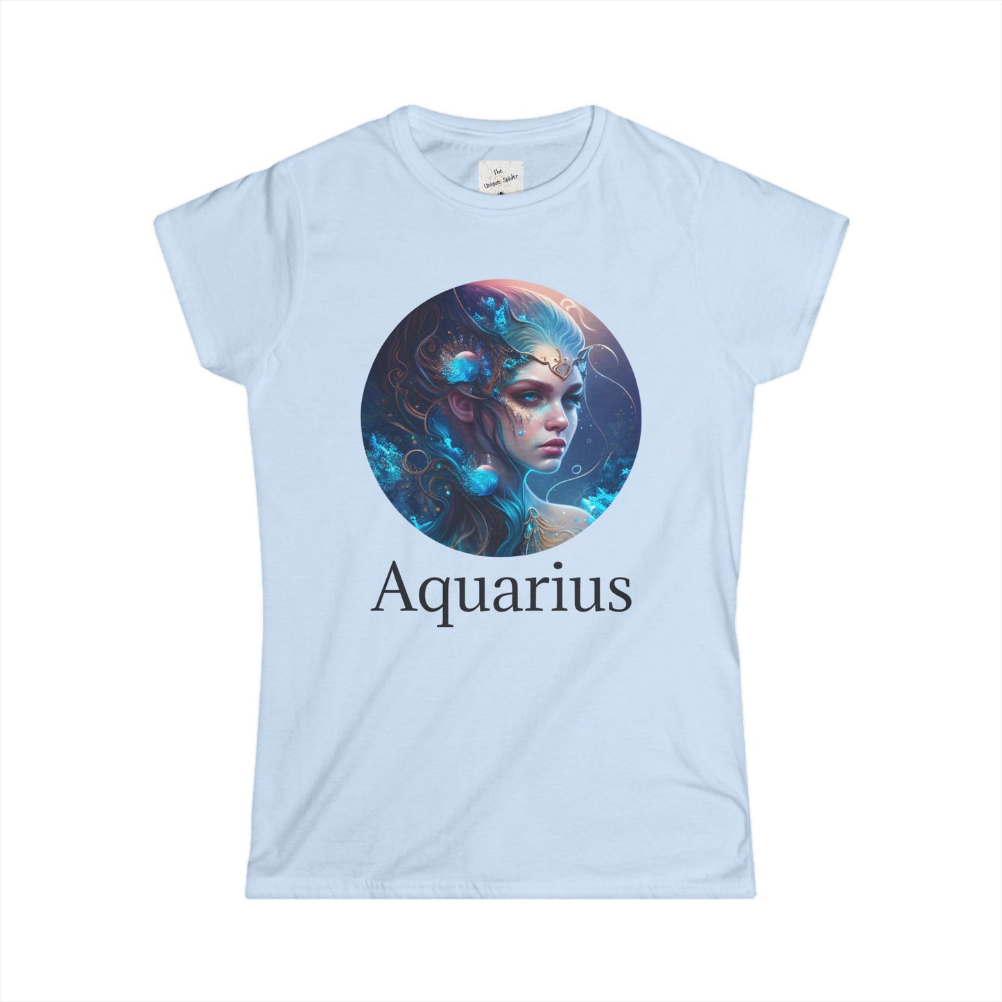 Aquarius Zodiac Women's Softstyle Tee - Visionary & Mysterious Astrology Shirt