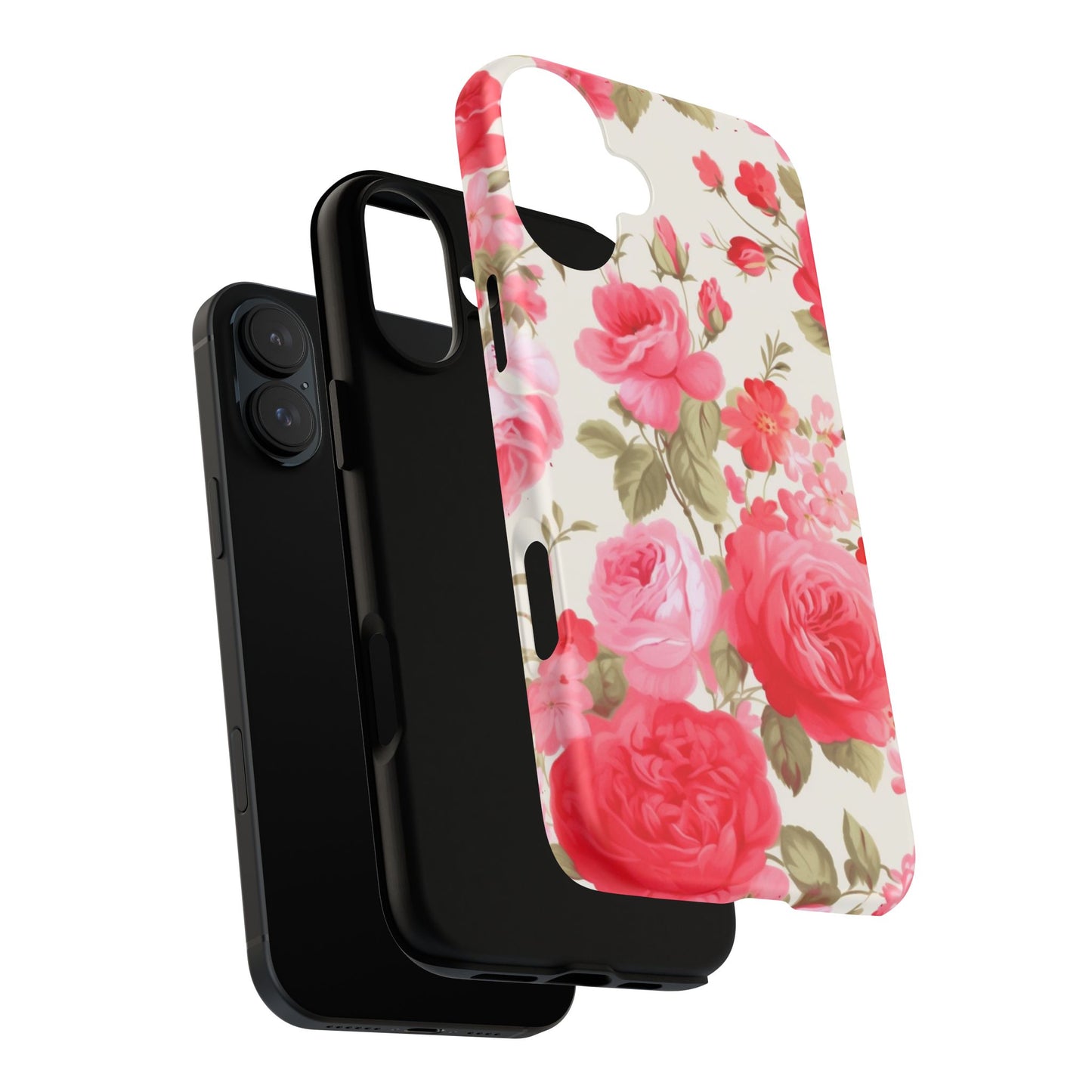 Floral Phone Case - Tough Cases with Elegant Rose Design