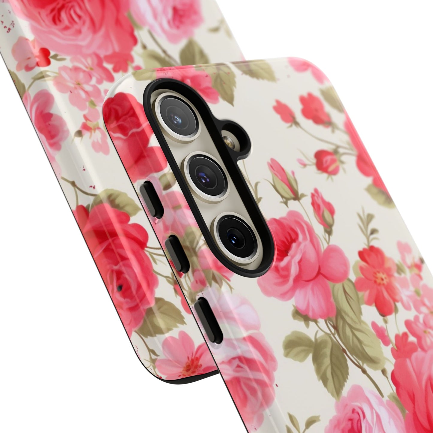 Floral Phone Case - Tough Cases with Elegant Rose Design