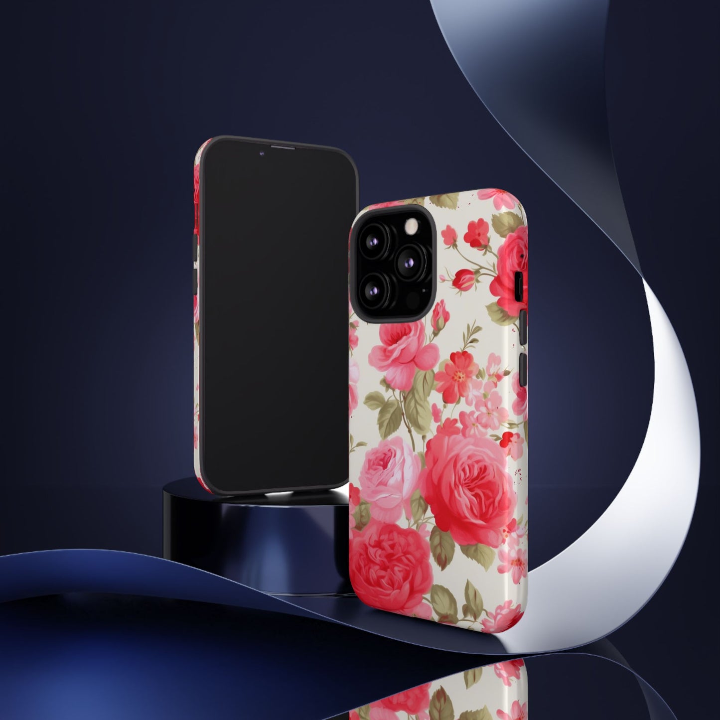 Floral Phone Case - Tough Cases with Elegant Rose Design