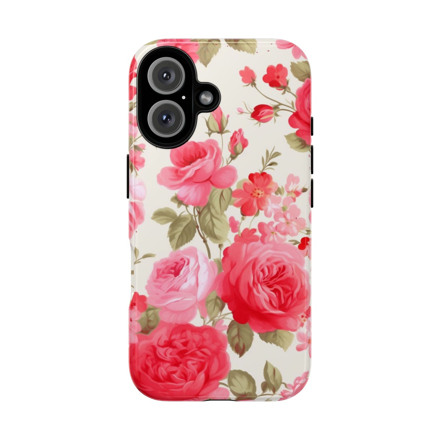 Floral Phone Case - Tough Cases with Elegant Rose Design