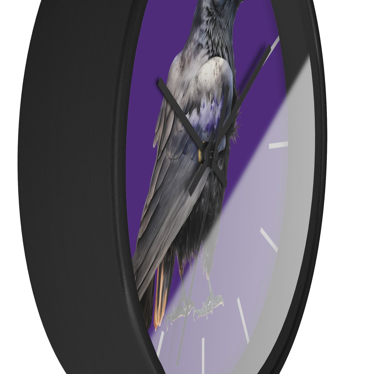 Elegant Raven Wall Clock - Stylish Home Decor for Nature Lovers