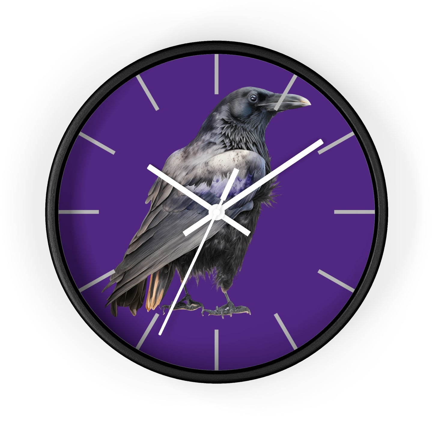 Elegant Raven Wall Clock - Stylish Home Decor for Nature Lovers