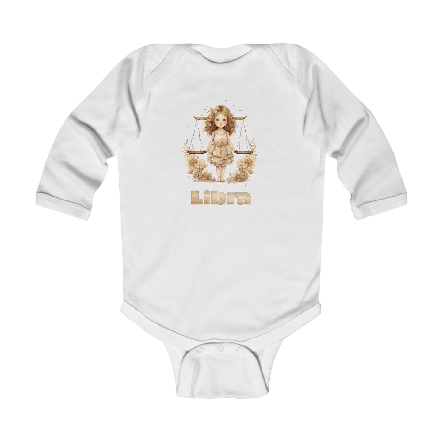 Libra Infant Long Sleeve Bodysuit - Cute Astrological Baby Clothes