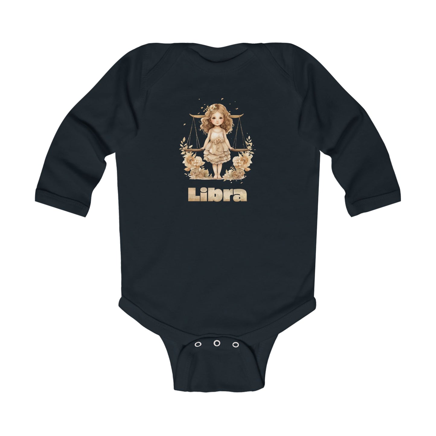 Libra Infant Long Sleeve Bodysuit - Cute Astrological Baby Clothes