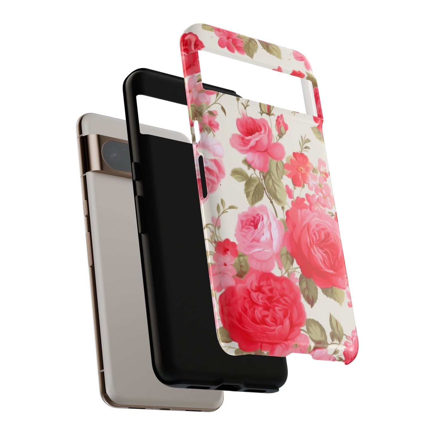 Floral Phone Case - Tough Cases with Elegant Rose Design