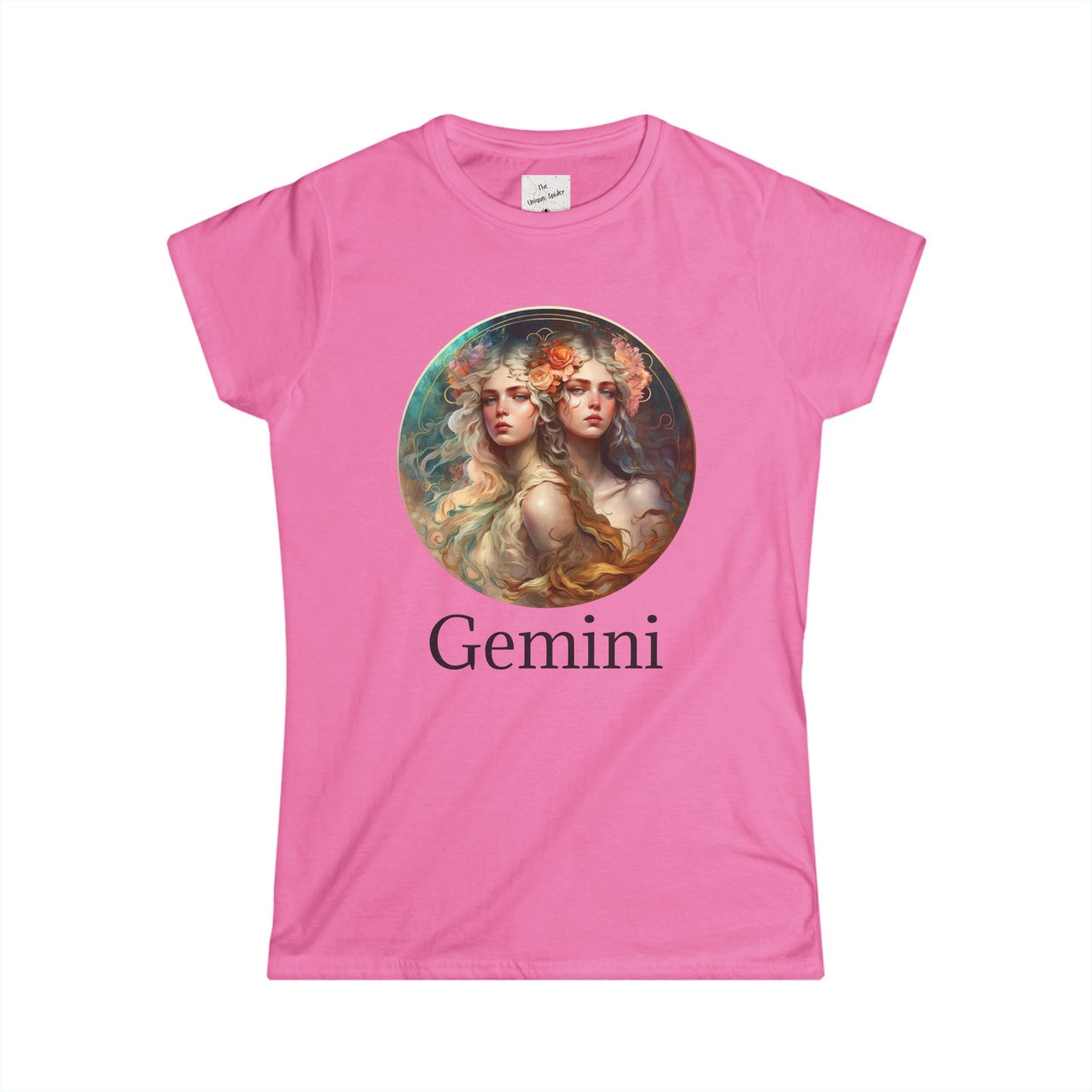 Gemini Zodiac Women's Softstyle Tee - Playful & Charismatic Astrology Shirt