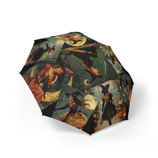 Whimsical Witch Umbrella - Enchanted Design for Rainy Days, Perfect for Gifts, Halloween Decor, Festivals, and Daily Use