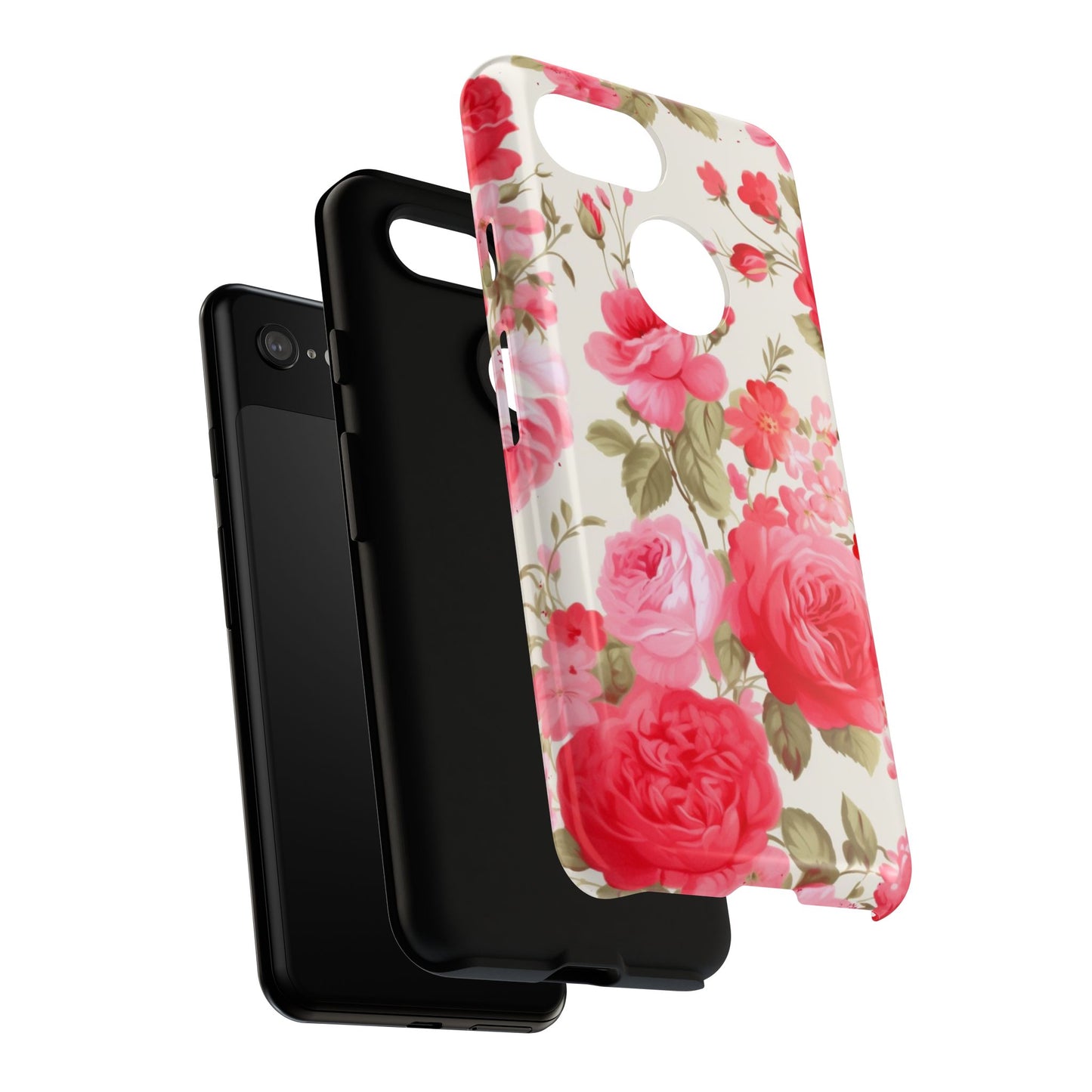 Floral Phone Case - Tough Cases with Elegant Rose Design