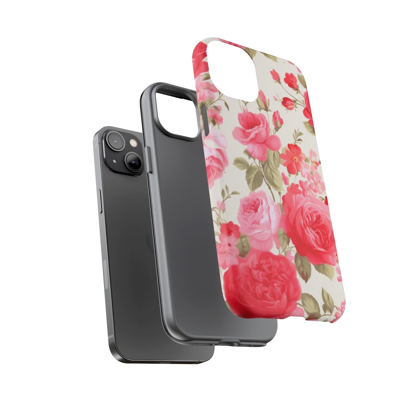 Floral Phone Case - Tough Cases with Elegant Rose Design