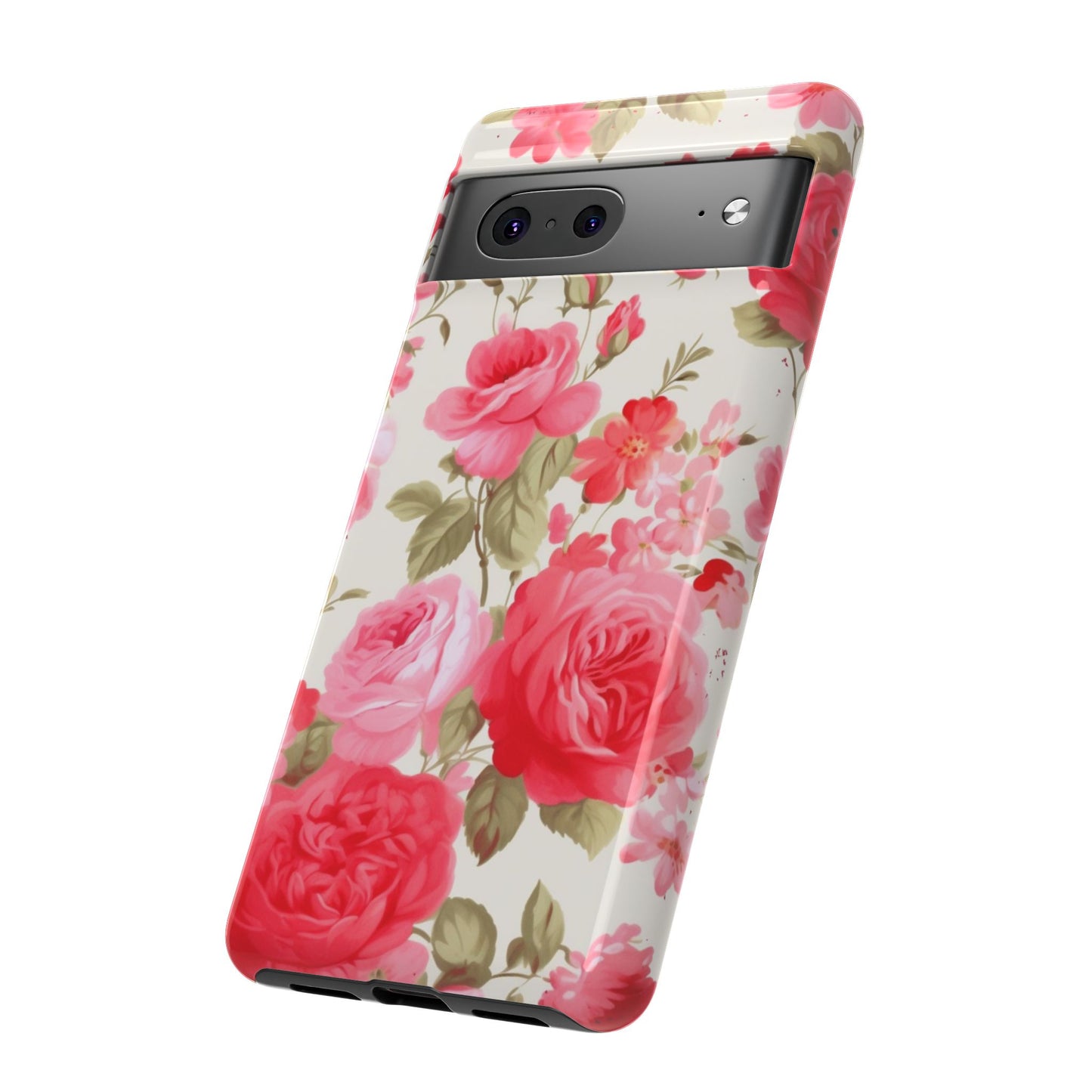 Floral Phone Case - Tough Cases with Elegant Rose Design