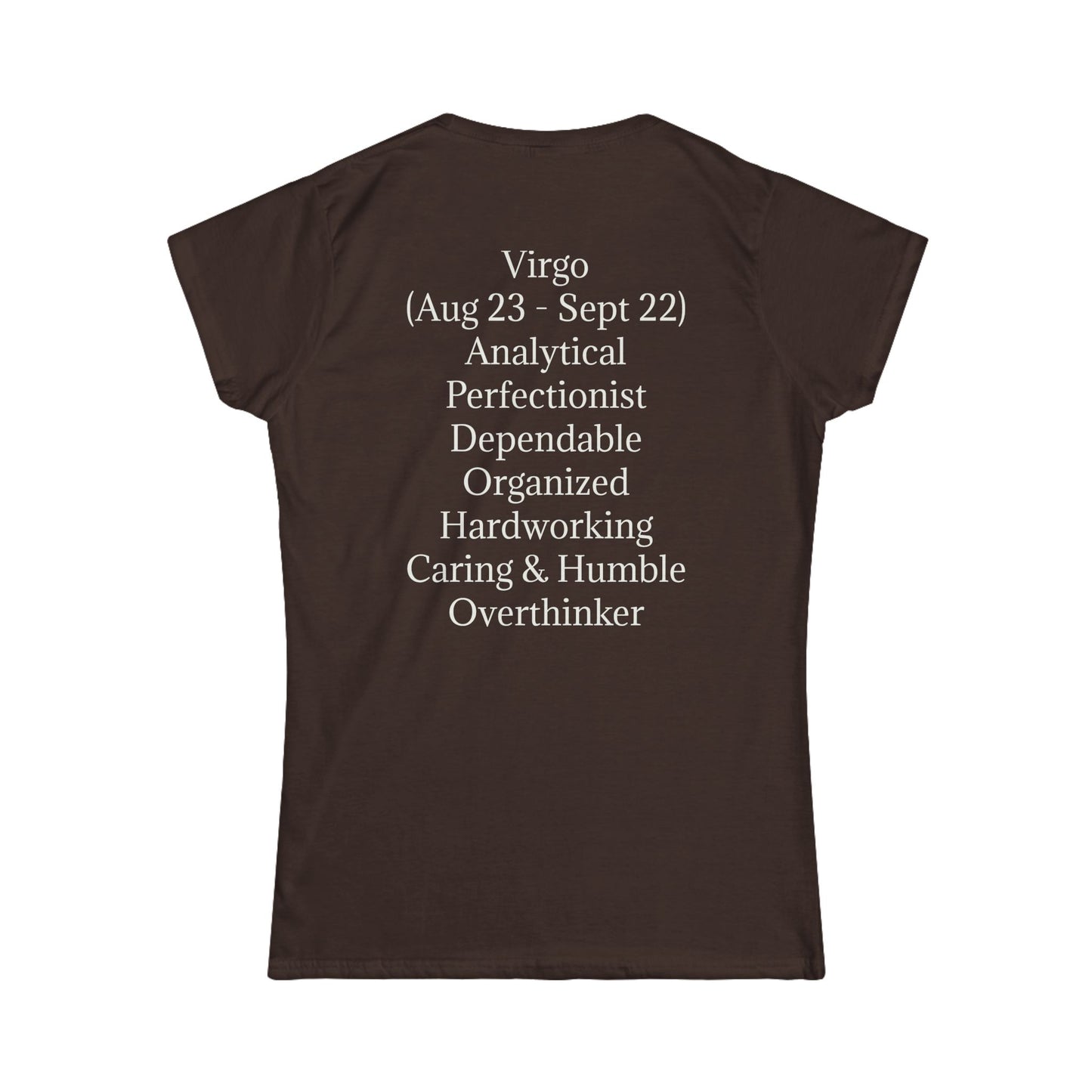 Virgo Zodiac Women's Softstyle Tee - Astrology Inspired Graphic Shirt for Horoscope Lovers