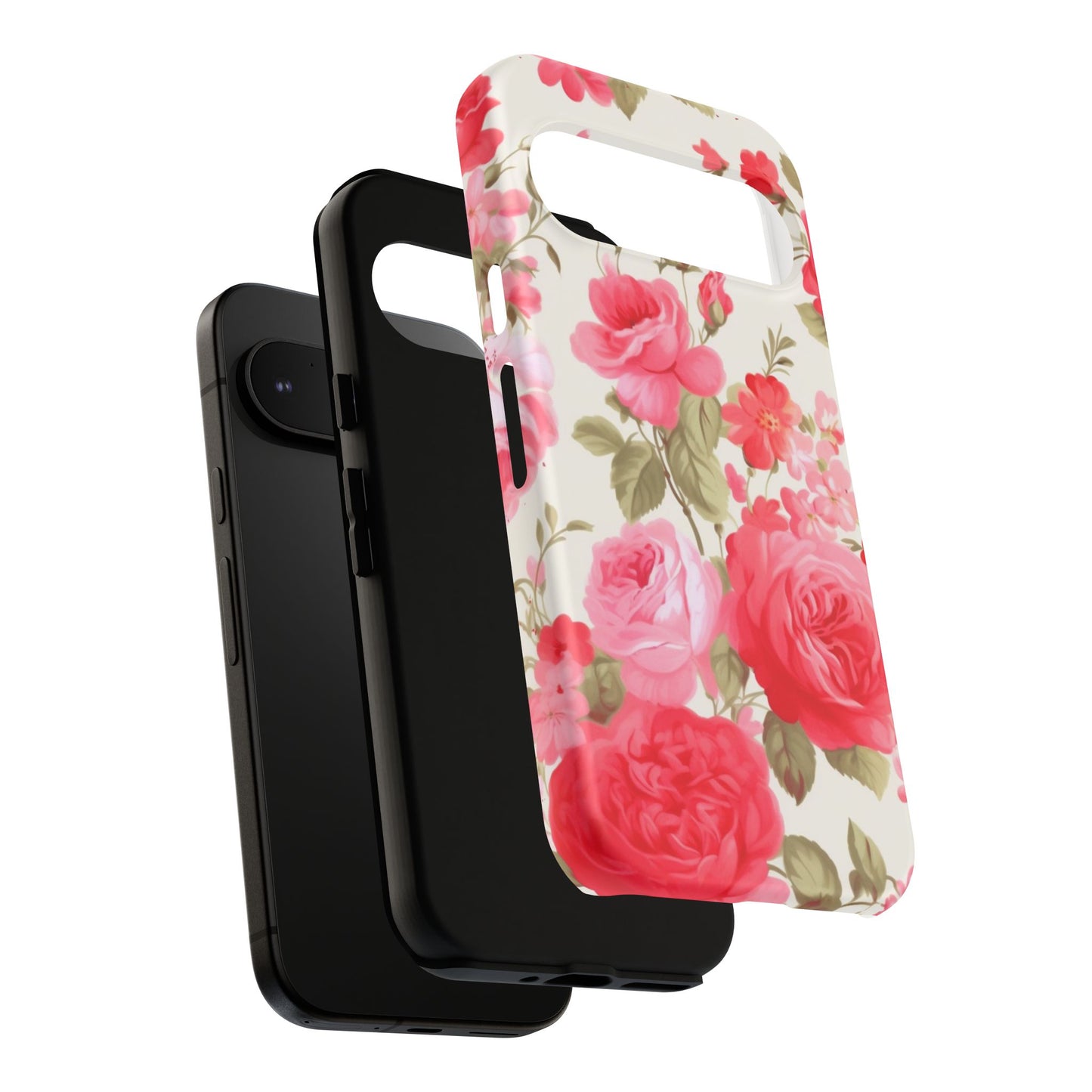 Floral Phone Case - Tough Cases with Elegant Rose Design