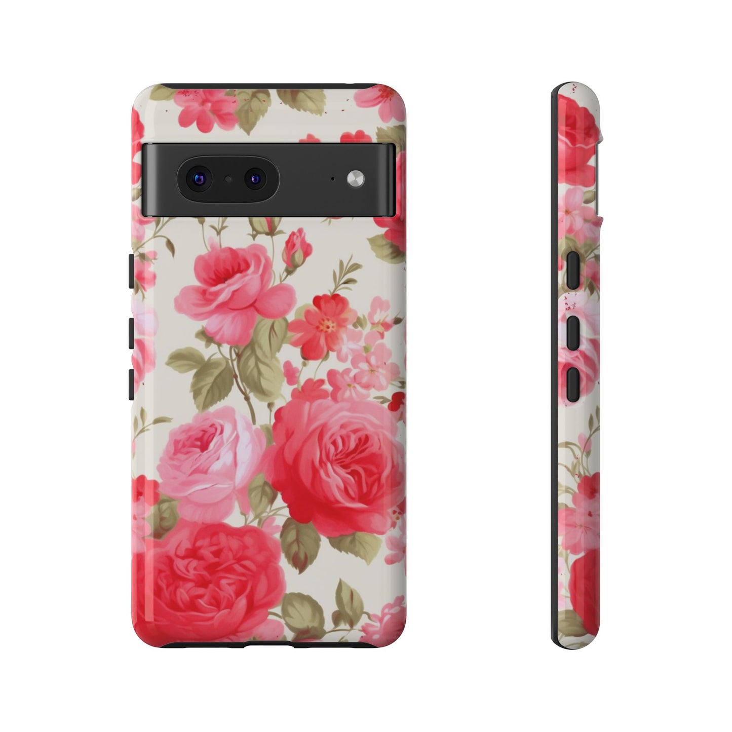 Floral Phone Case - Tough Cases with Elegant Rose Design