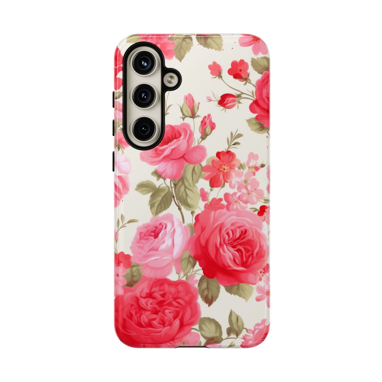 Floral Phone Case - Tough Cases with Elegant Rose Design