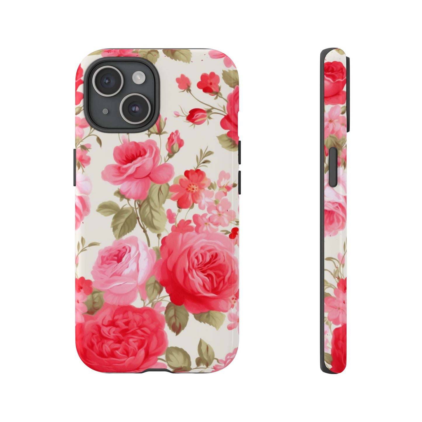 Floral Phone Case - Tough Cases with Elegant Rose Design