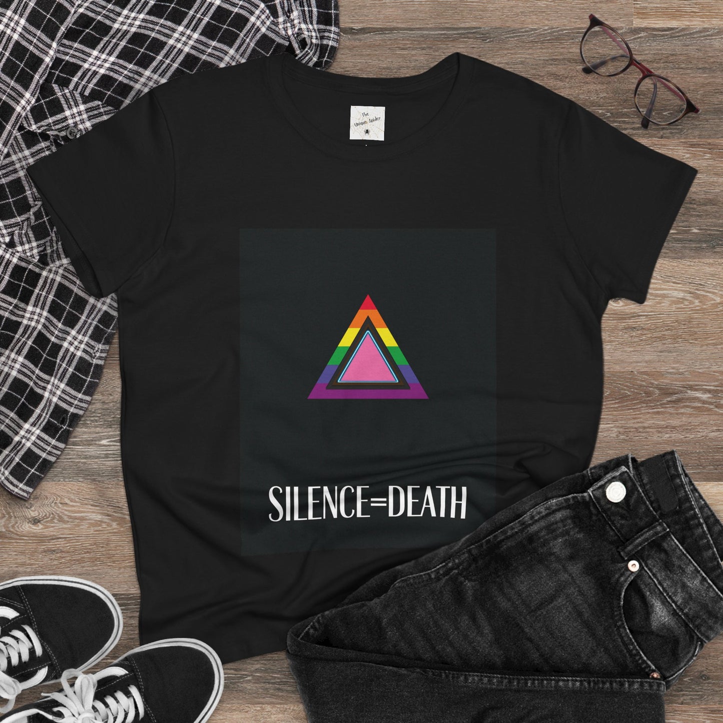 Women’s Midweight Cotton Tee - Silence=Death Graphic Shirt